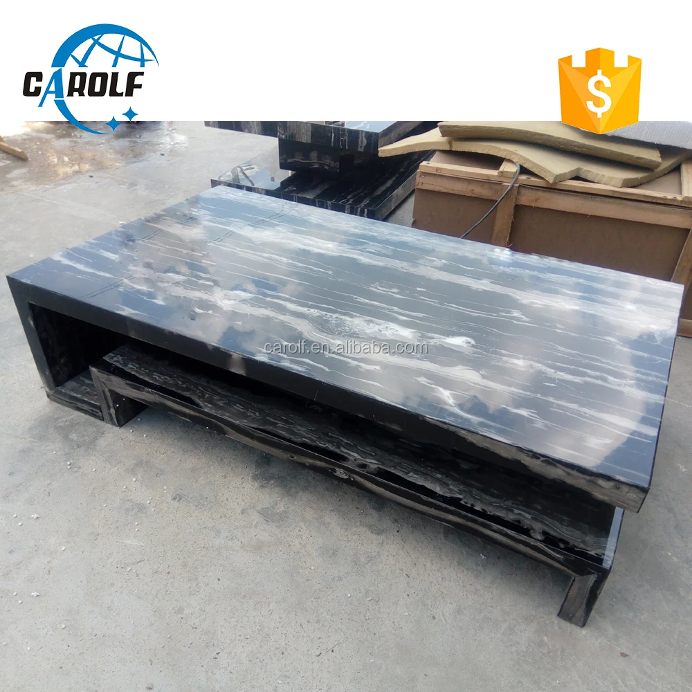 Настоящее серебряный дракон мрамор Выдвижной столик для