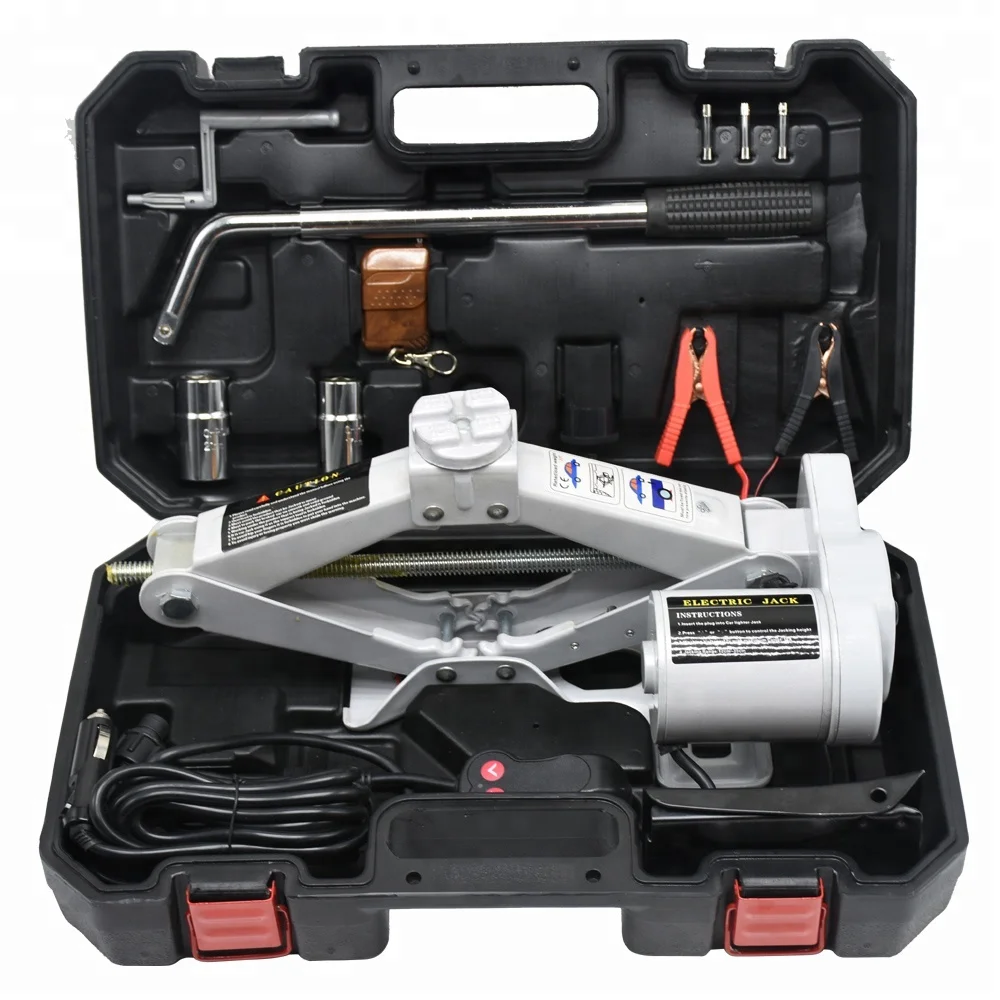 Маленький электрический портативный легкий ножничный домкрат