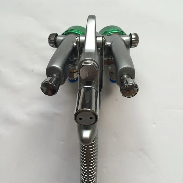 Double nozzle spray gun ningbo air tools new patent products paint remover machine water spray gun chrome plating paint spray ca