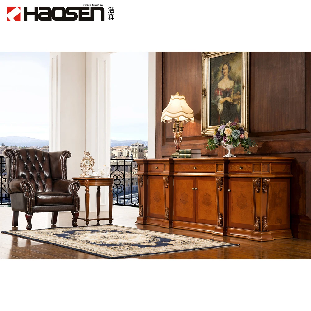 Haosen Rafflo 0818L wood luxury file distressed luxury Vertical Storage Cabinet