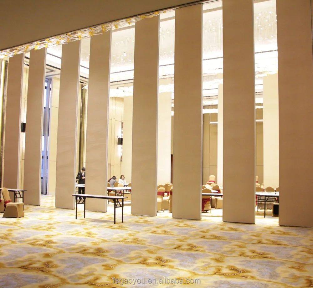 Soundproof movable wall meeting room acoustic folding sliding partition wall for Bulgaria hotel