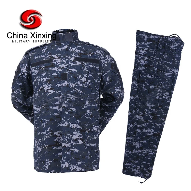 Xinxing YL11 OEM Custom Cotton ACU Marine Digital Navy Camouflage Army Combat Tactical Military Uniform