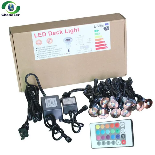 
CHANDLER 10PCS 0.6W LED IP67 half moon 12volt recessed led garden path light led deck light led underground lights RGB 