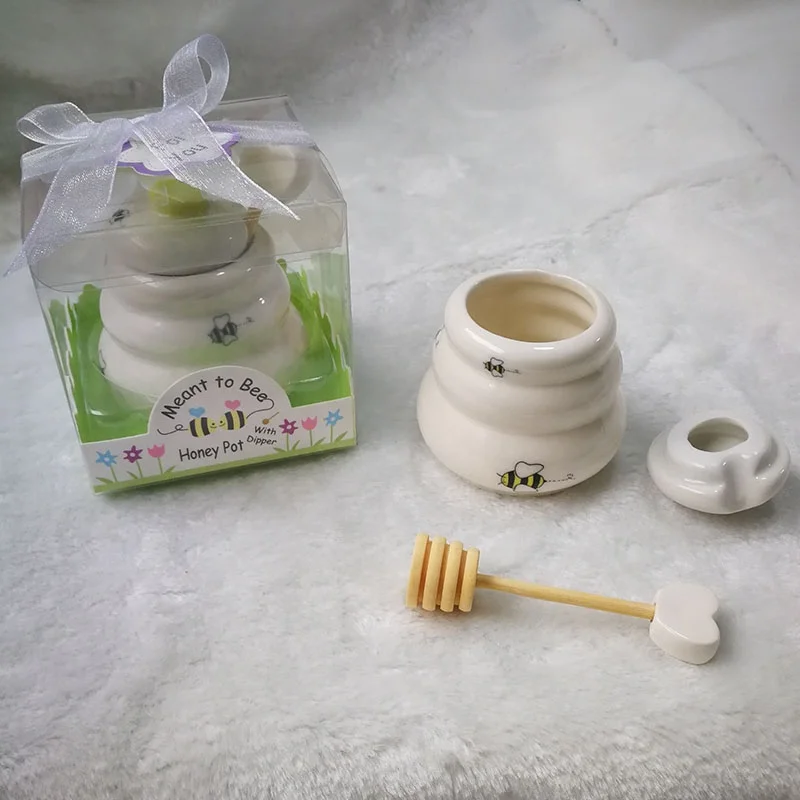 Ywbeyond Door Gifts Souvenirs wedding thank you gifts for guests Meant to Bee Porcelain Ceramic Honey  bee Pot