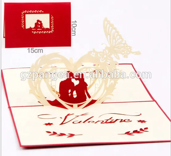 2019 diy  competitive price heart shape handmade customized wedding invitation card 3D  Greeting Card model