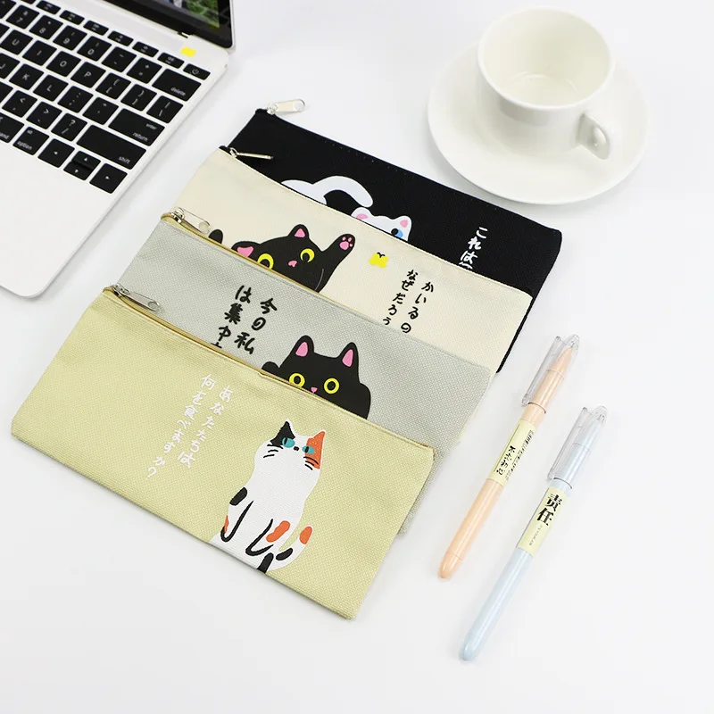 Wholesale custom print small school zipper pencil case cheap promotion pencil pouch for give away