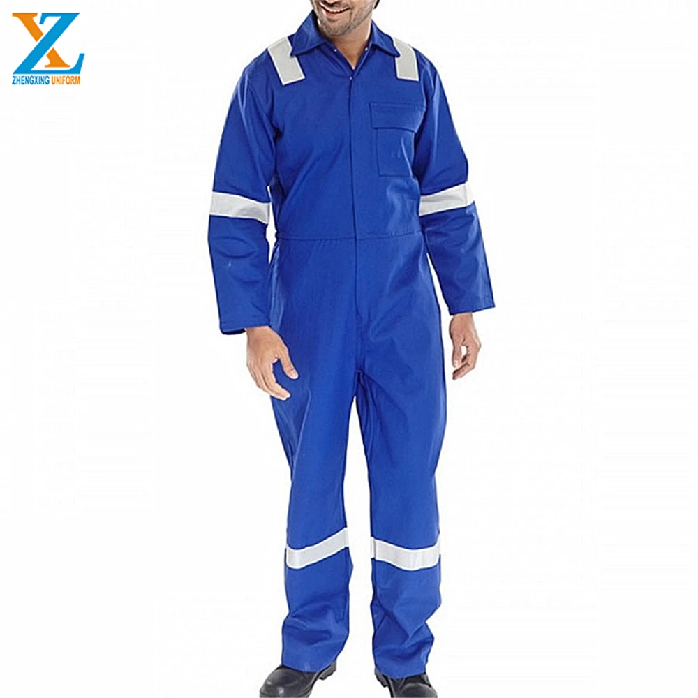 One Piece Jacket Boiler Suit With Flame Retardant Coating Fireproof Coverall Workwear