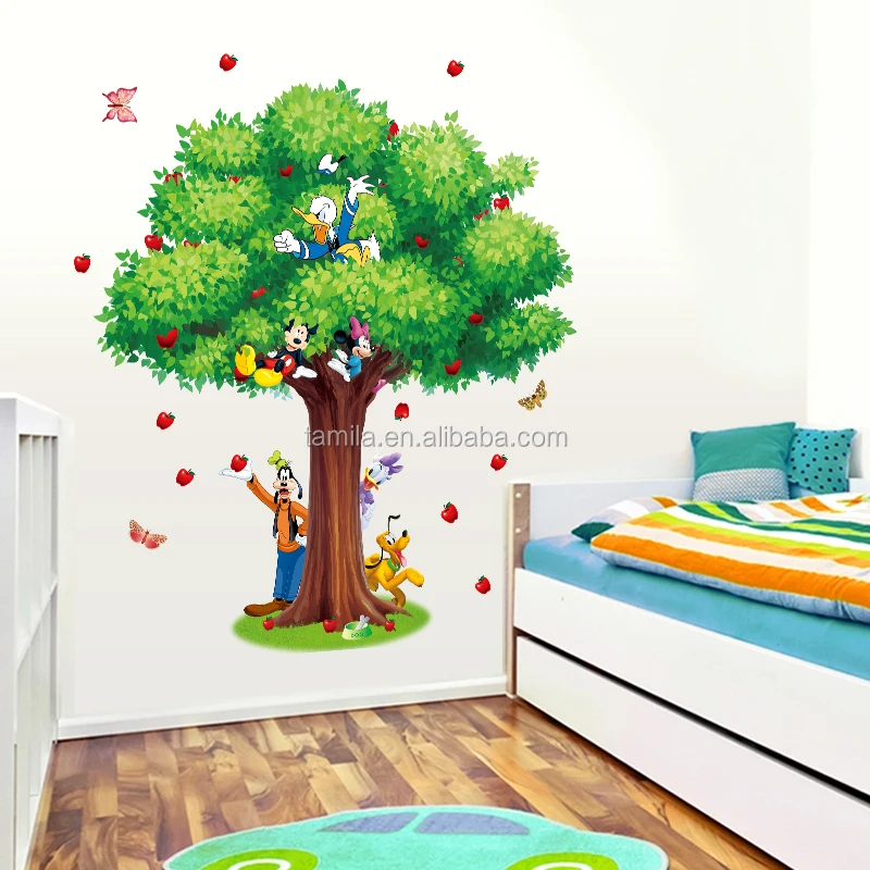 New Fashion Kids Room Mickey Mouse Donald Duck Wall Vinly Decal Decor Sticker Removable Super for Nursery