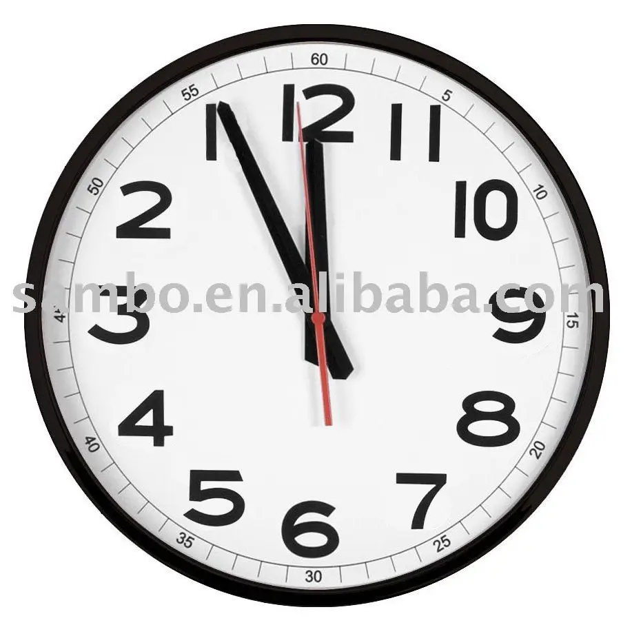 Anti-clockwise Mechanical Mechanism Wall Clock
