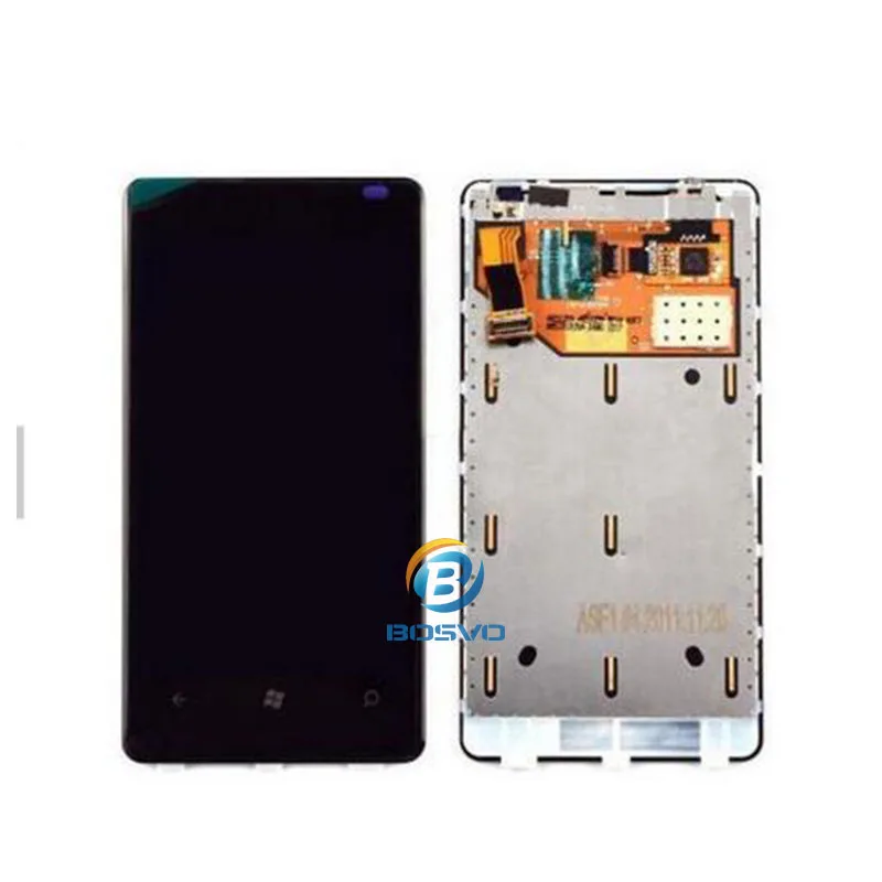 mobile phone display screen for nokia lumia 800 lcd with touch digitizer with frame assembly N800 replacement repair parts