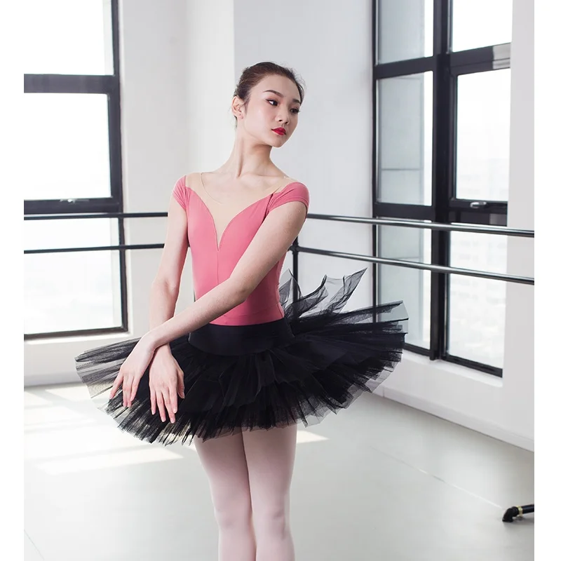 JW adult classical ballet professional dancewear stage seven layers skirt black ballet tutu
