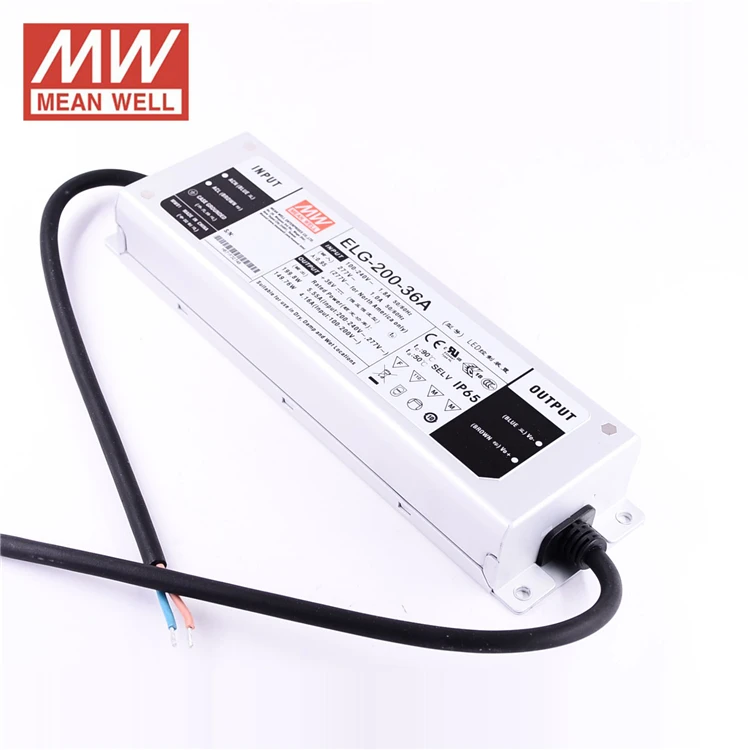 Original MEANWELL led driver 200W 32 volt dc power supply ELG-200-36A
