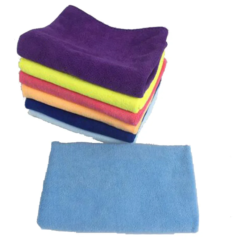 Kitchen Restaurant White Printed Cleaning Hand Towels Wholesale Wash Cloth with Custom