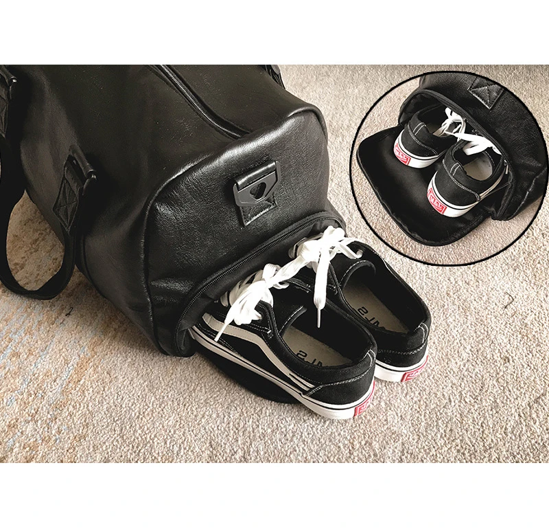 2019 Custom Large Capacity Unisex Gym Bag Leather Duffle Bag