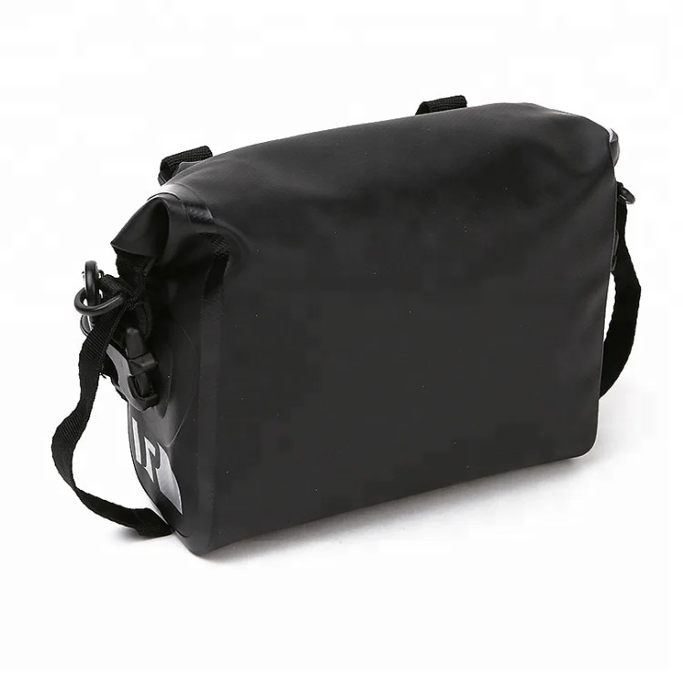 Cycling Quick-Release Front Basket Frame Pouch PVC Tube Bag, Roll Top Front Handle Bar Waterproof Bicycle Pannier Bag