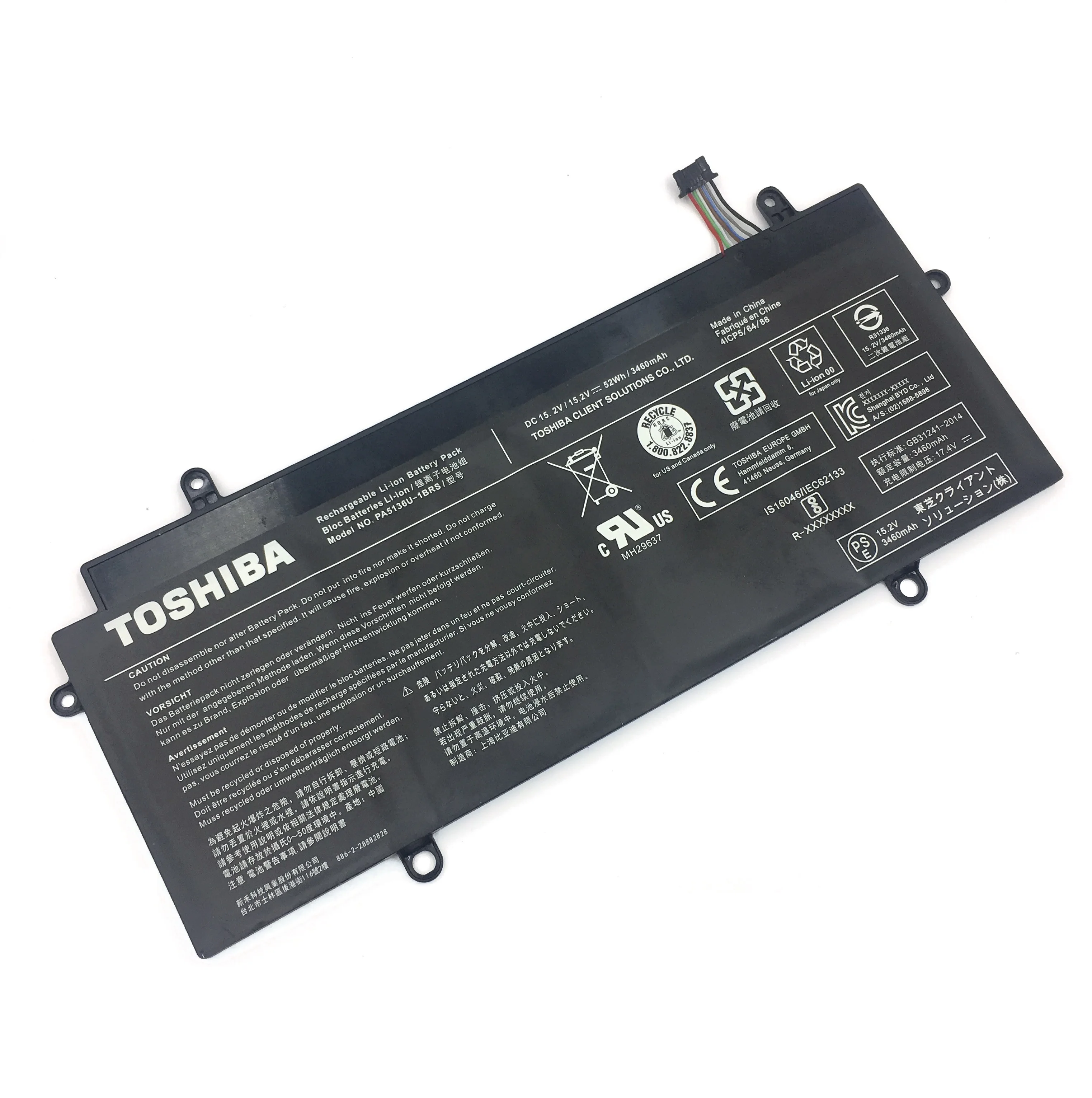 PA5136U-1BRS Original laptop battery 14.8V 3380mAh (52Wh) 4cell for Toshiba Portege  Laptop battery