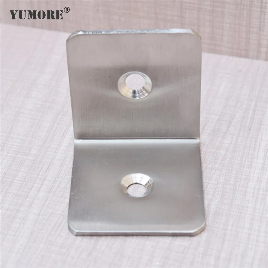 Bathroom towel bar mounting cast 90 degree corner brackets metal pole clamp kitchen cabinet hanging sign bracket