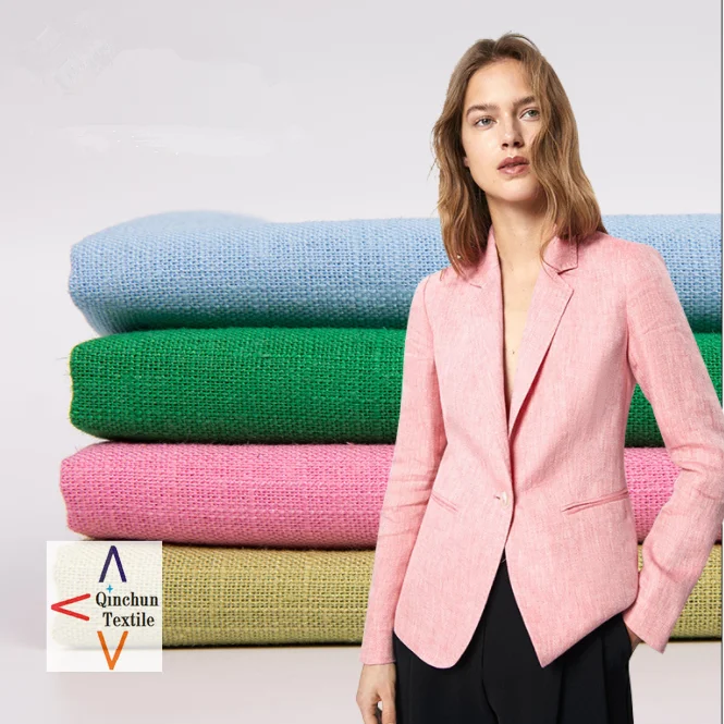 СЛИВОЧНАЯ стильная льняная хлопчатобумажная ткань для платьев