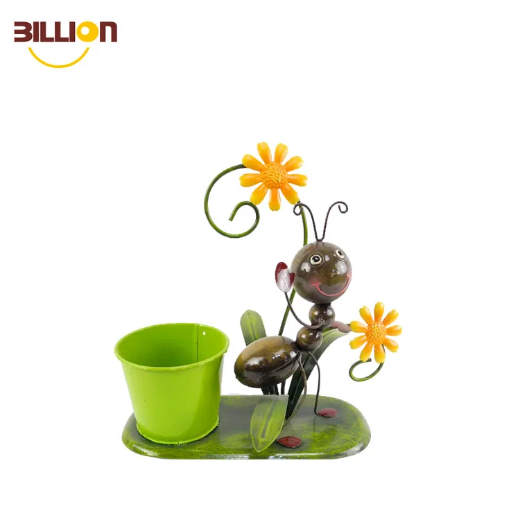 Мультфильм сад цветочный горшок металла Ant сеялки