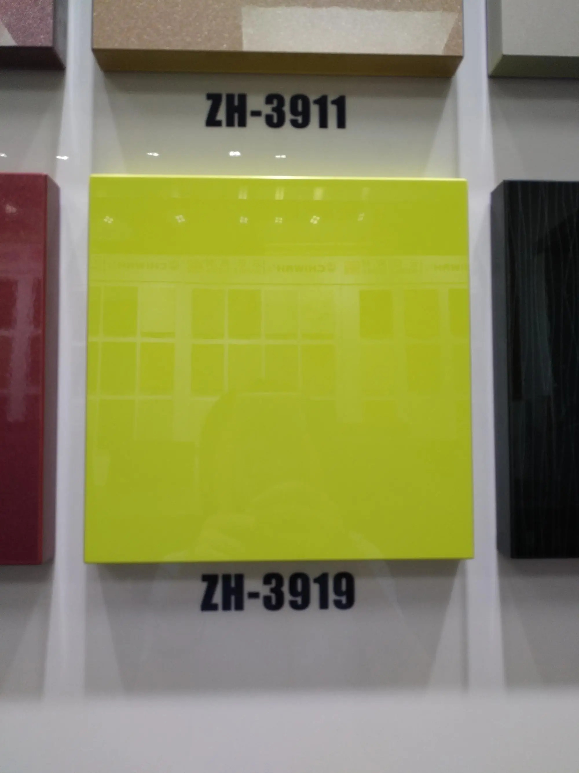 High gloss laminate sheet black white red board