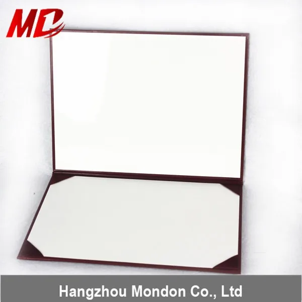 Customized Cardboard Certificate Holder Folder A4 Size diploma cover for graduation