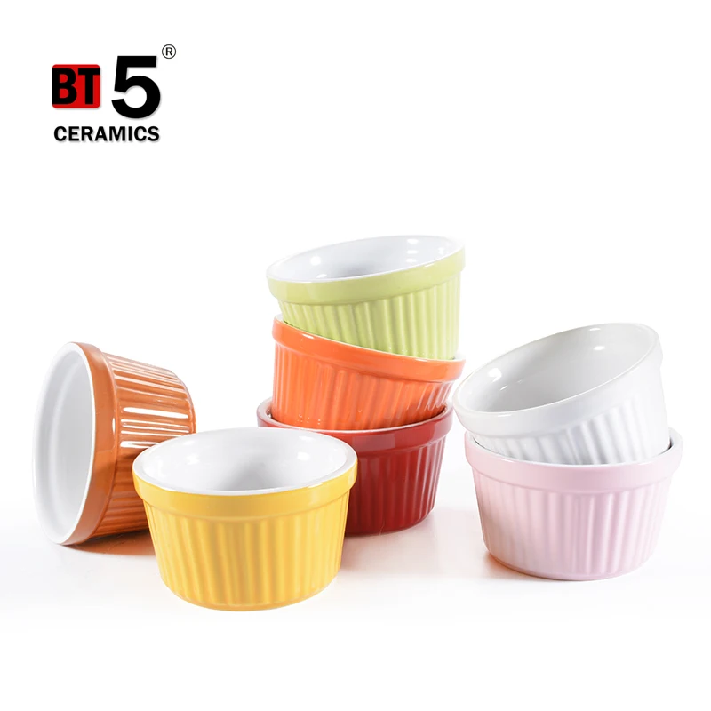 
Shining color ceramic cake mold, Ramekin & Souffle Cup for baking 