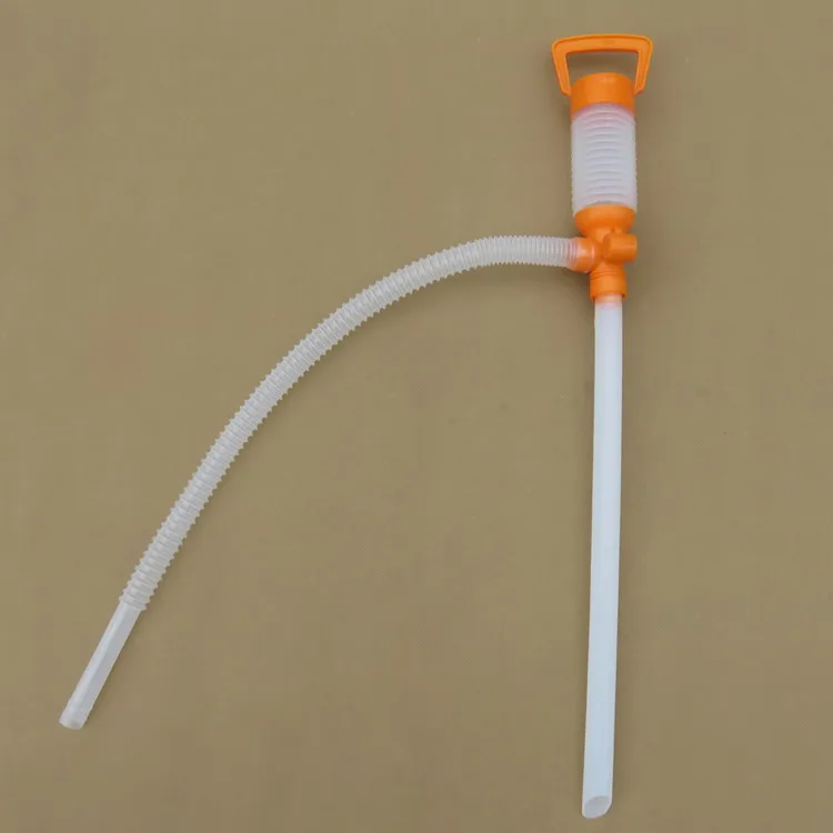 Plastic Hand Operated Oil Pump Portable Manual Oil Pump Siphon Tube Car Hose Fuel Gas Extractor Transfer Sucker