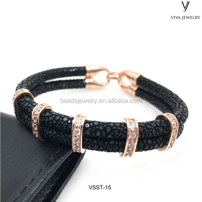 
Wholesale Stingray leather bracelet mens stingray leather bracelets 