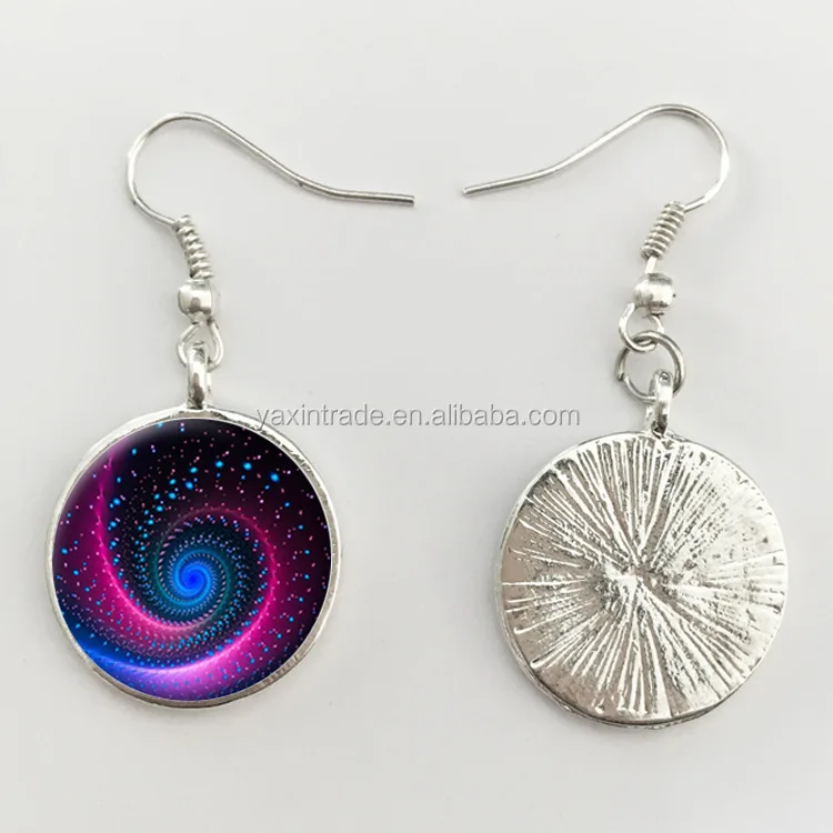 Hot sale on Alibaba mandala jewelry women fashion starry earrings vintage handmade glass earring