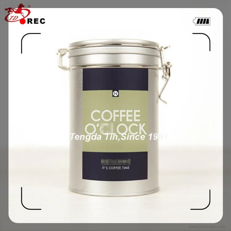 tea tin box with latch and lock