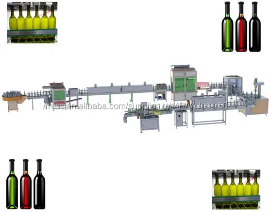 Бутылка Вина Стиральная дует сушки розлива, укупорочные маркировки термоусадочная машина