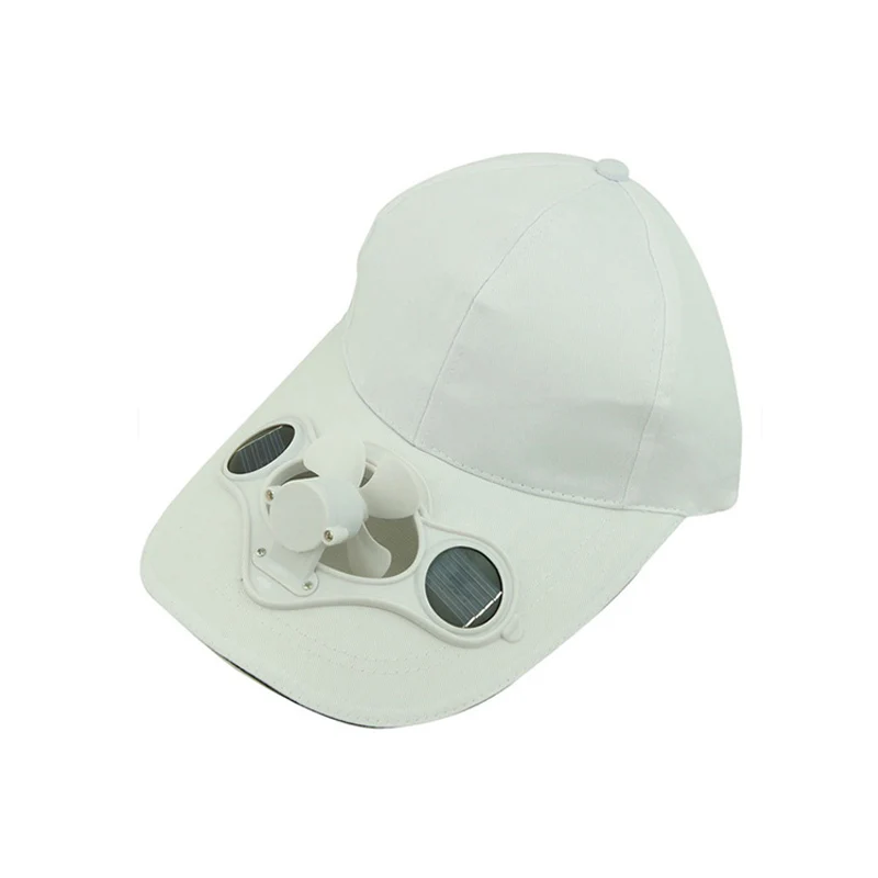 Good quality solar fan cap hat 6 panel baseball fan cap