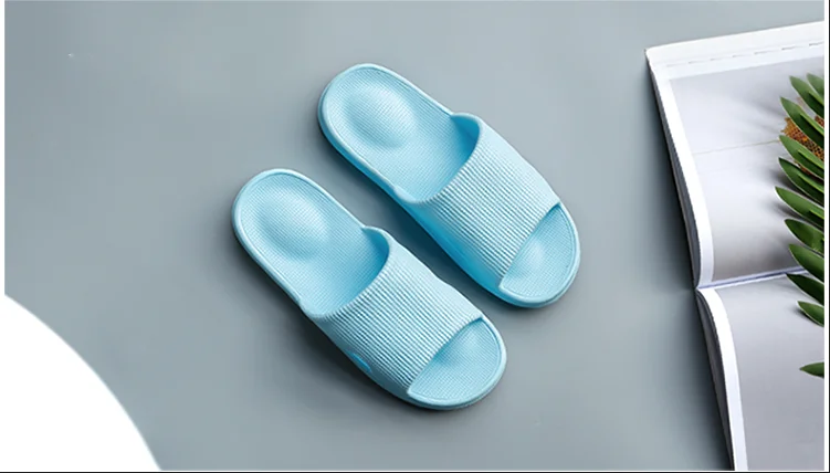 Fashionable and simple bathroom slipper female household outdoor EVA antiskid soft sole couple men shoes
