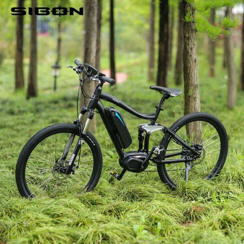 
SIBON B0510172 250w aluminium alloy frame built-in brushless motor suspension fork disc brake 8 speed electric bicycle e bike 