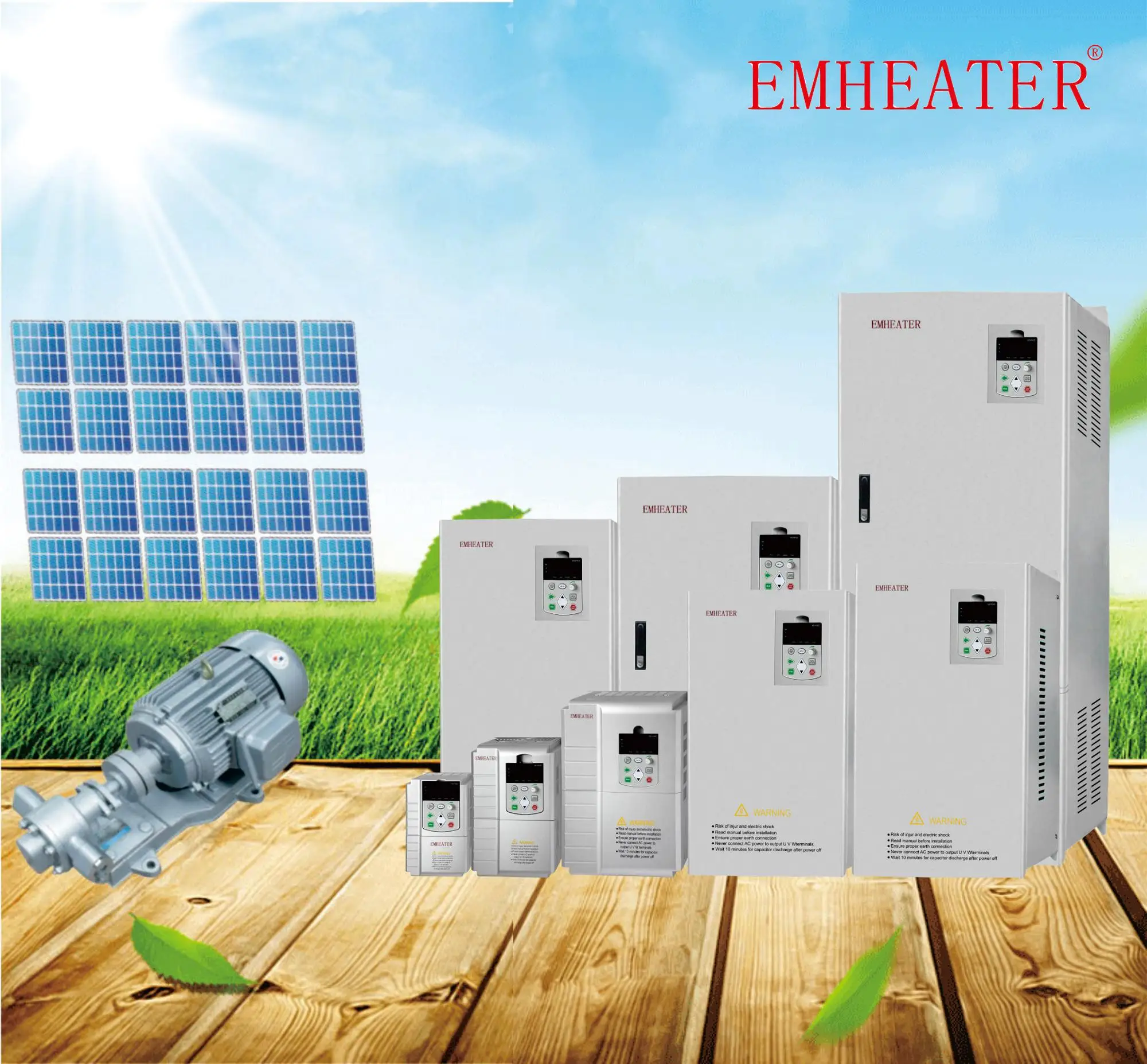 MPPT voltage range 350V to 750V DC  three phase output AC 380V 11KW solar pump inverter for Mauritius market