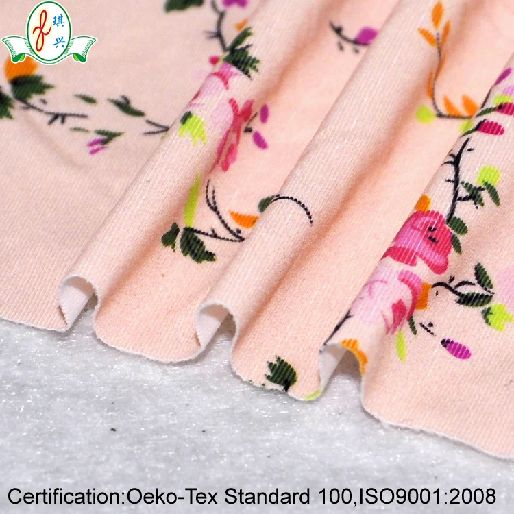 Polyamide elastane printed lingerie fabric for sexy girls