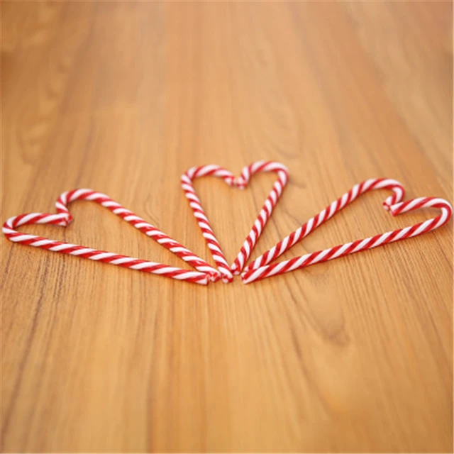 Christmas Plastic Candy Cane Decoration For Background 6 Piece/Pack