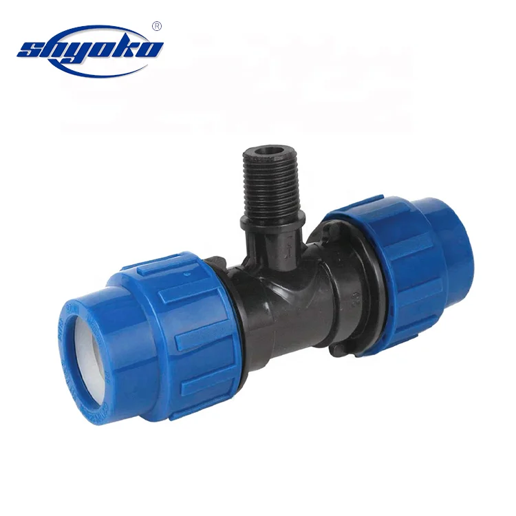 Irrigation water pipe connectors PP elbow/tee/adapter plastic pipe fittings