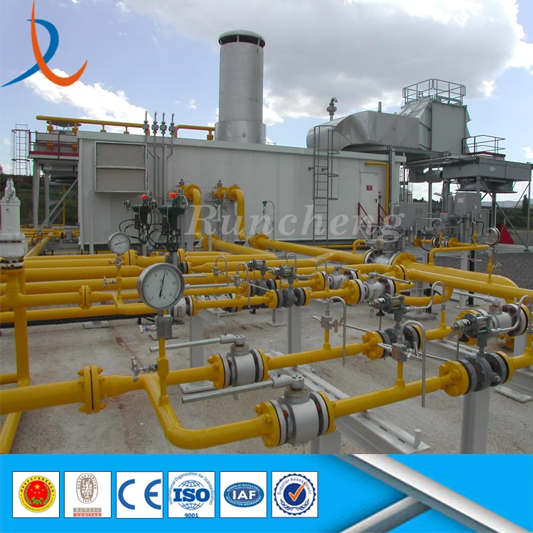 Skid-mounted natural gas metering station / natural gas metering skid