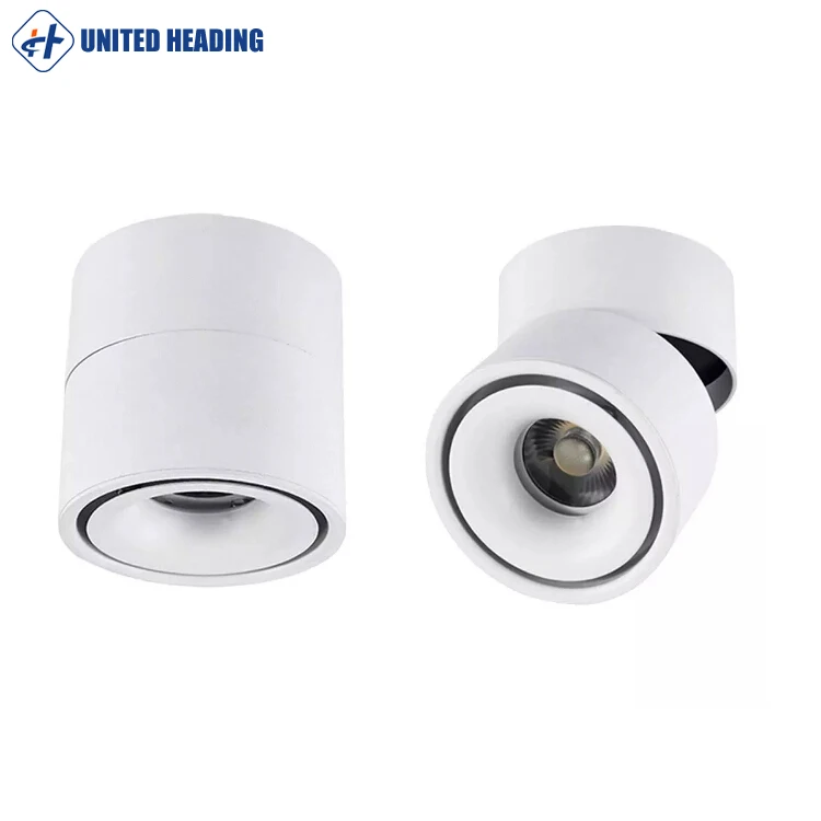New arrival foldable surface mounted LED ceiling spotlight Commercial using 360degree rotated Aluminium led track spotlight