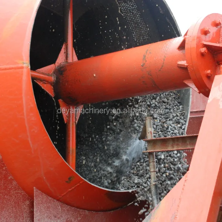 rotary washer for rock, aggregate, quartz, and silica sand