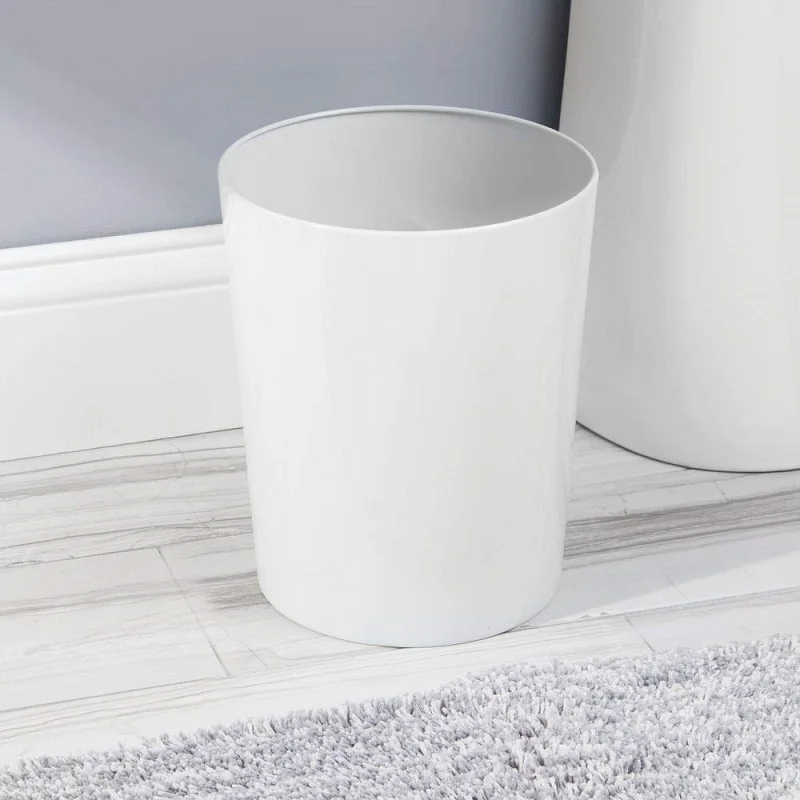 Small round Metal Spinning Fabrication Wastebasket Trash Can for Bathrooms Kitchens Home Offices for Garbage and Ice Buckets
