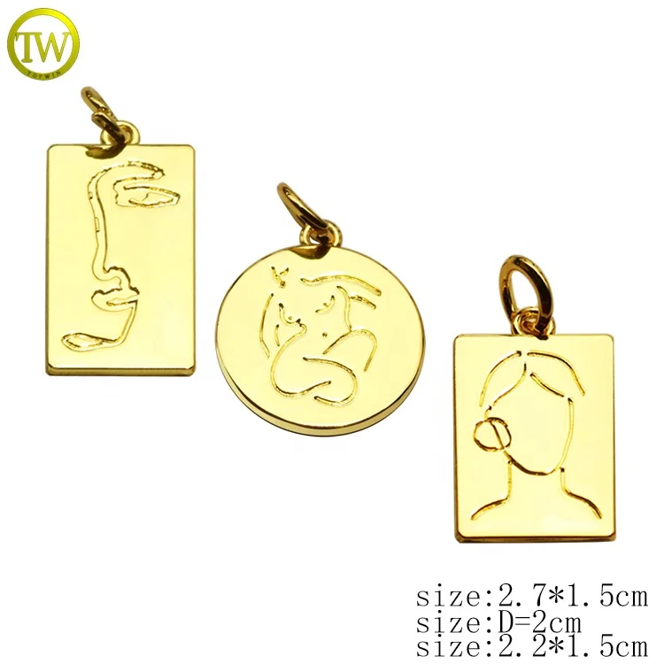 Oval shape engraved logo charms custom silver metal jewelry brand tags for bracelets