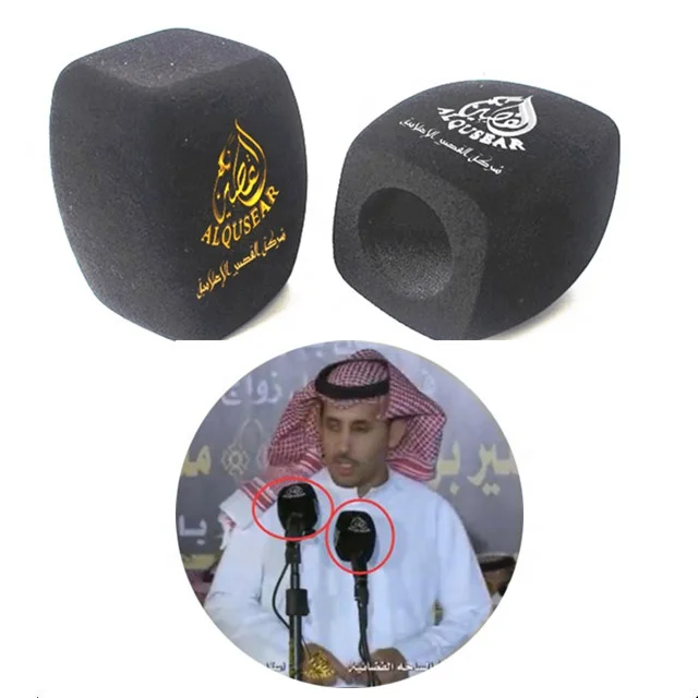 Mic foam windshield custom mic flag 4-side print logo mic  foam windscreens 80 PPI