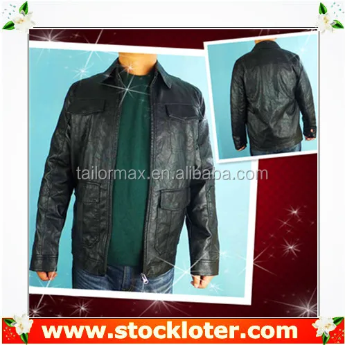 
Readymade coat Mens PU Jacket leather coat liquidation, 130906f 