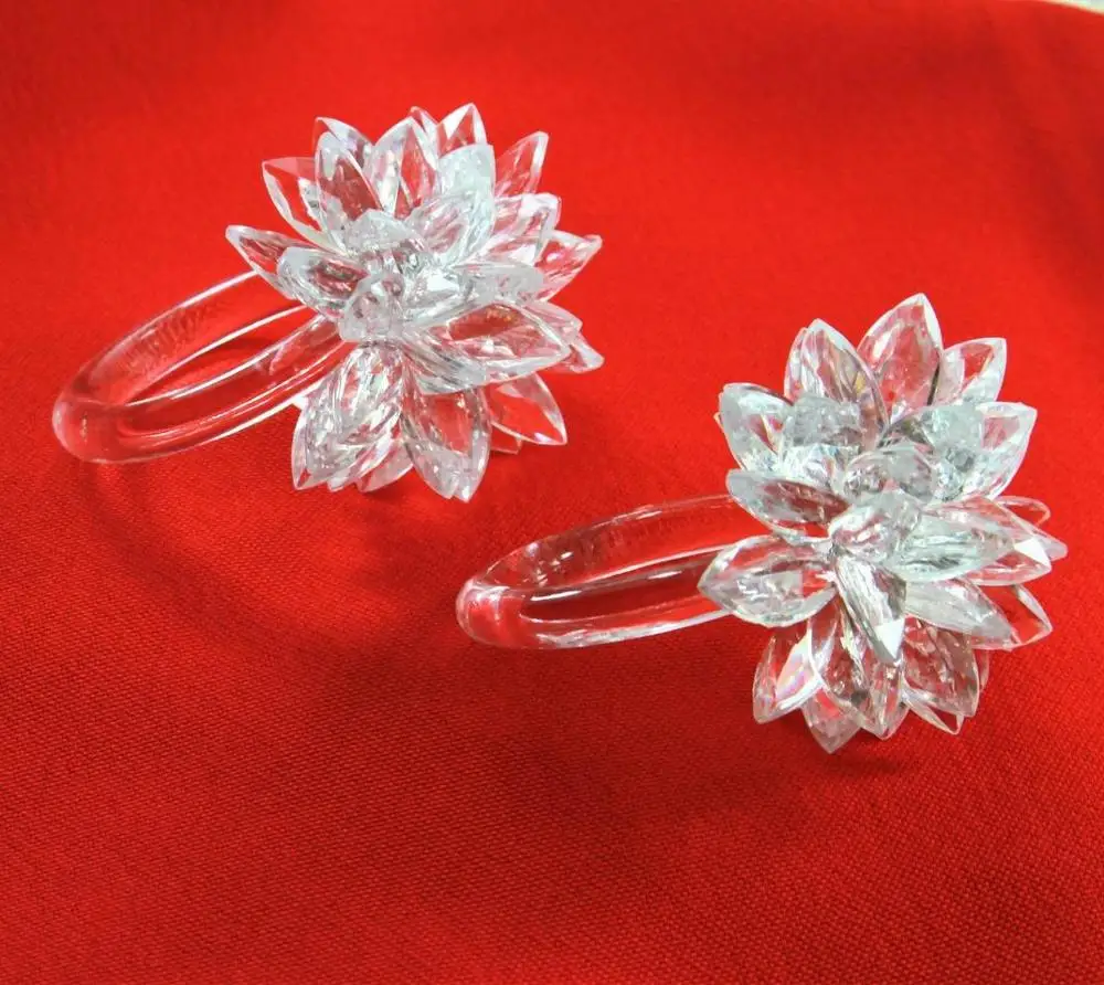 attractive contemporary crystal acrylic napkin rings