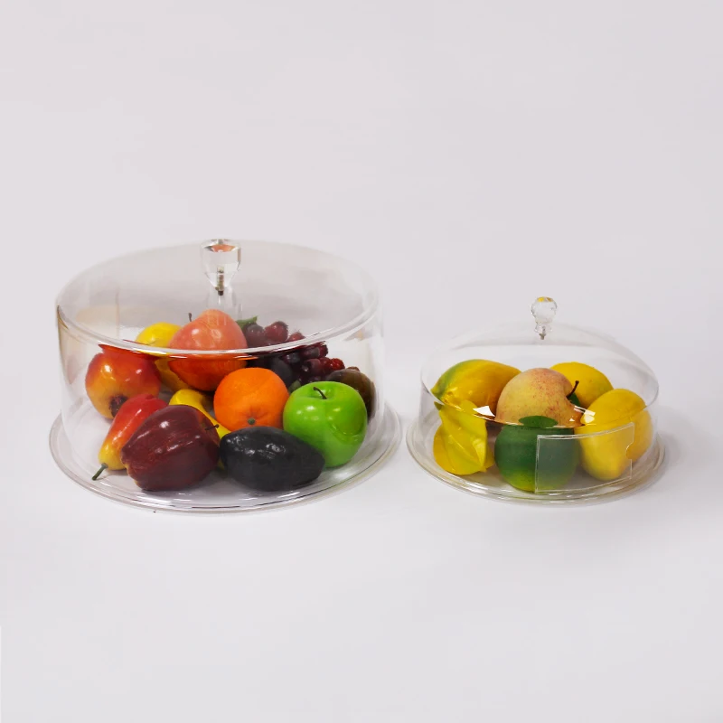 high quality clear transparent crafted acrylic buffet cover lid food dome cover case