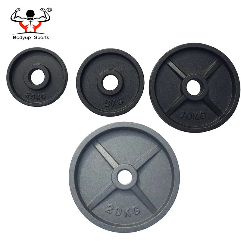 Black Or Gray Painting Cast Iron Weightlifting Weight Plate