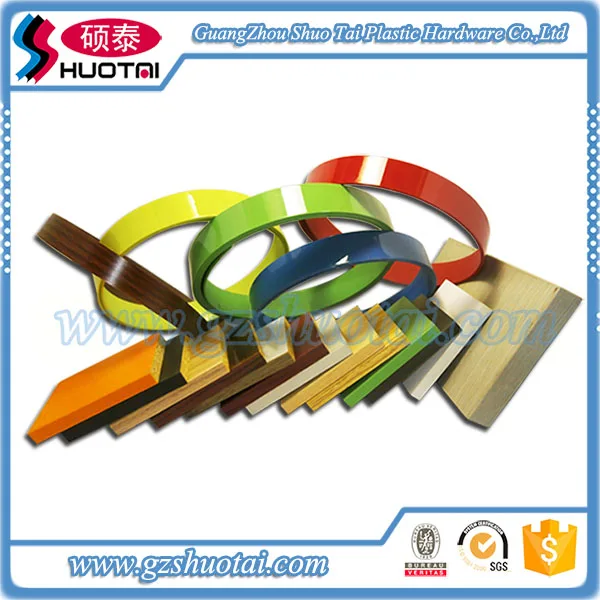 
Wood grain plastic strip edge guard in wooden color for seal edge of furniture 