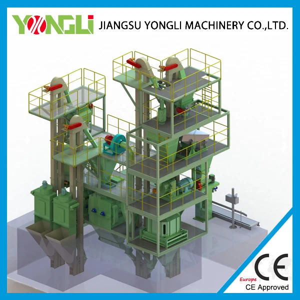 Chicken,dog,cat,cow,pig poultry feed pellet production line